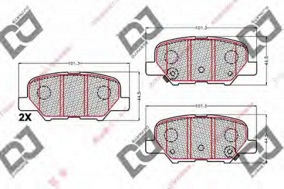 DJ PARTS bp2194 -  Комплект тормозных колодок, дисковый тормоз